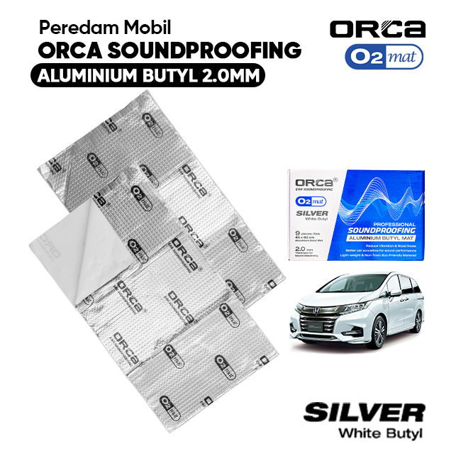 Peredam ORCA O2 Mat Aluminium Butyl Rubber Silver 2.0MM - Gambar 3