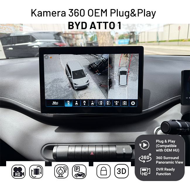 Kamera 360 BYD ATTO 1 Plug And Play 3D Panoramic