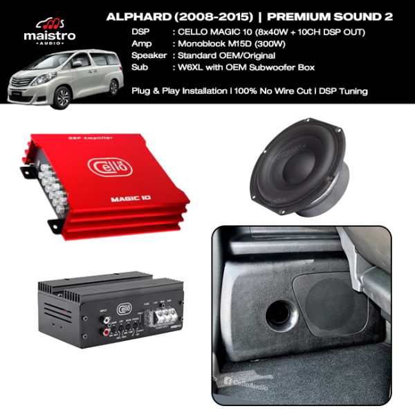 Paket Audio Alphard Premium Sound Level 2 Plug and Play