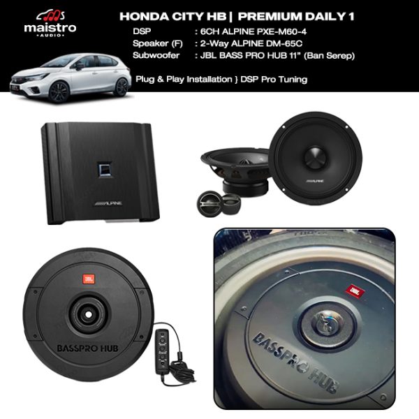 Paket Audio Honda City Hatchback Premium Daily 1