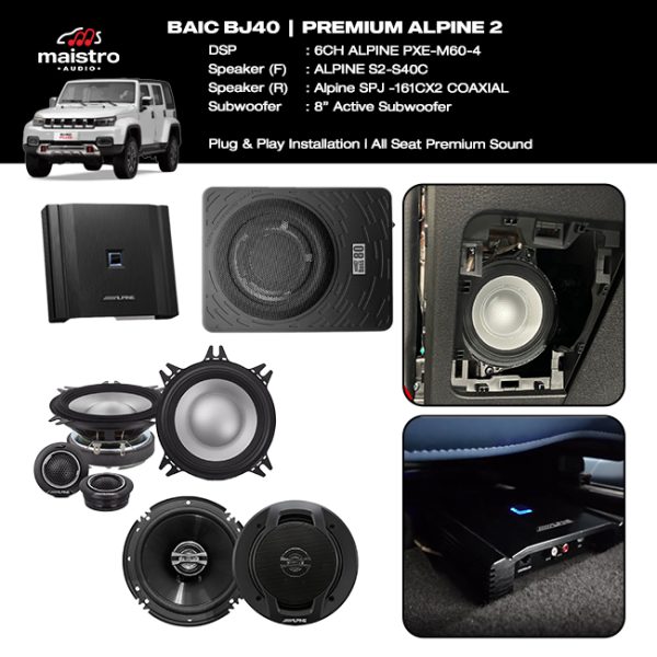Paket Audio BAIC BJ40 Premium Alpine Sound 2