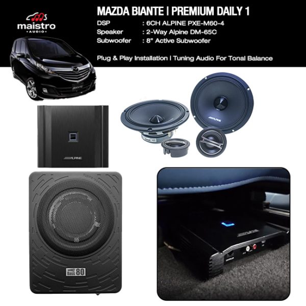 Paket Audio Mazda Biante Premium Daily 1