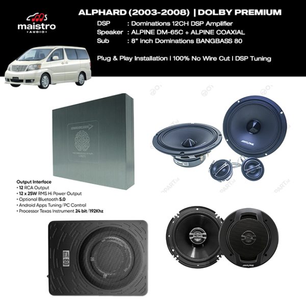 Paket Audio Alphard Dolby Premium Surround Sound