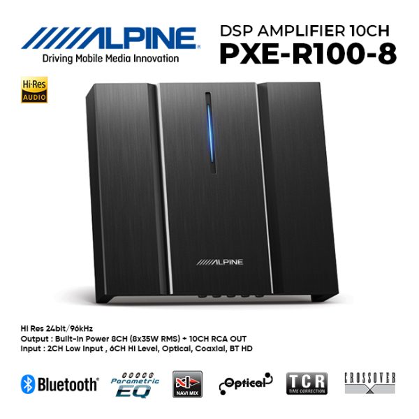 ALPINE PXE-R100-8 DSP Amplifier 10 CH Hi-Res Audio Processor Japan