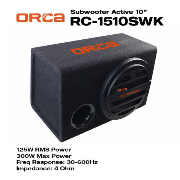 Bass Box Subwoofer Aktif 10″ inch ORCA RC 1510 SWK - Image 2