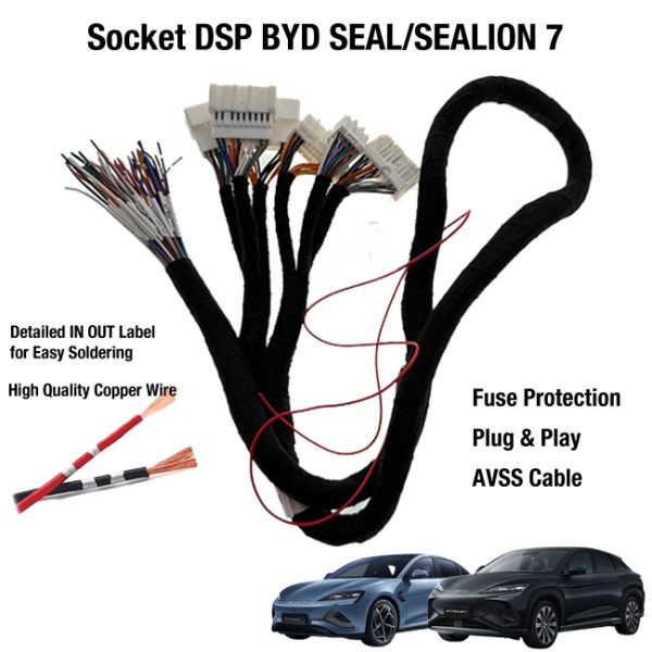 Socket Kabel PNP Processor DSP Amplifier BYD SEAL / SEALION DYNAUDIO Sound System