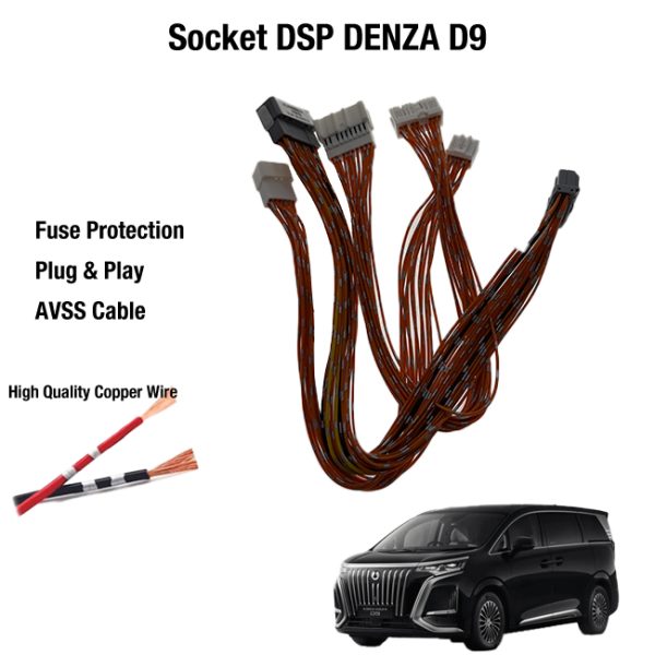 Socket Kabel PNP Processor DSP Amplifier DENZA D9 DYNAUDIO Sound System