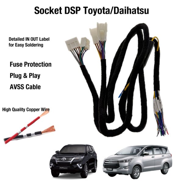 Socket Kabel PNP Processor DSP Amplifier Toyota/Daihatsu