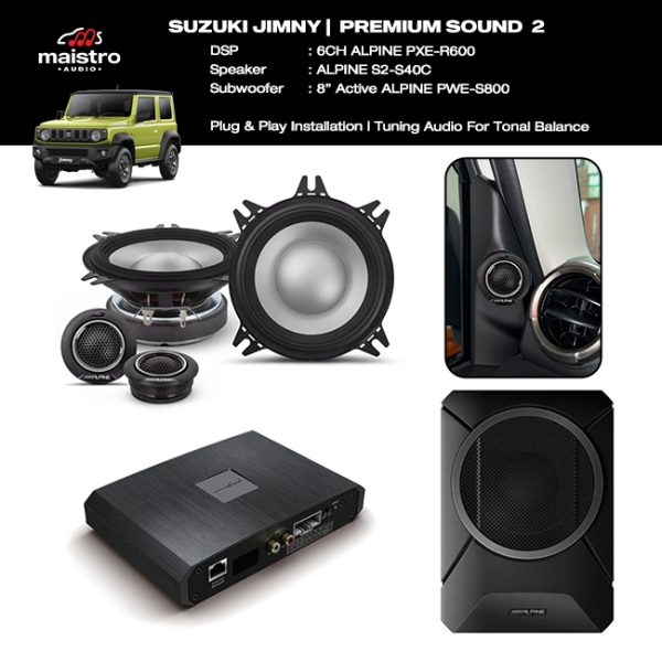 Paket Audio Suzuki Jimny JB74 Premium Sound Level 2 Alpine JDM Style