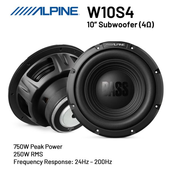 Subwoofer 10" inch ALPINE W10S4