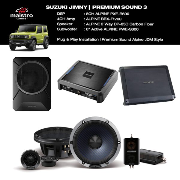 Paket Audio Suzuki Jimny JB74 Premium Sound Level 3 Alpine Style