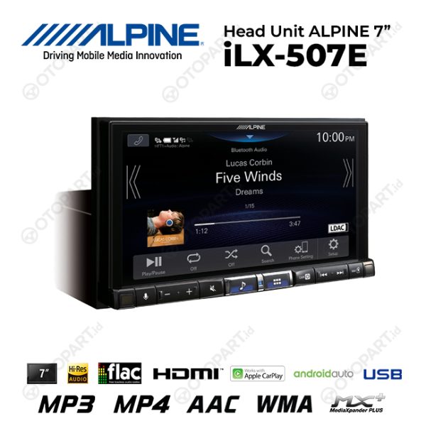 Head Unit ALPINE Halo 7 inch iLX 507E Wireless Android Auto CarPlay Hi-Res Audio - Gambar 2