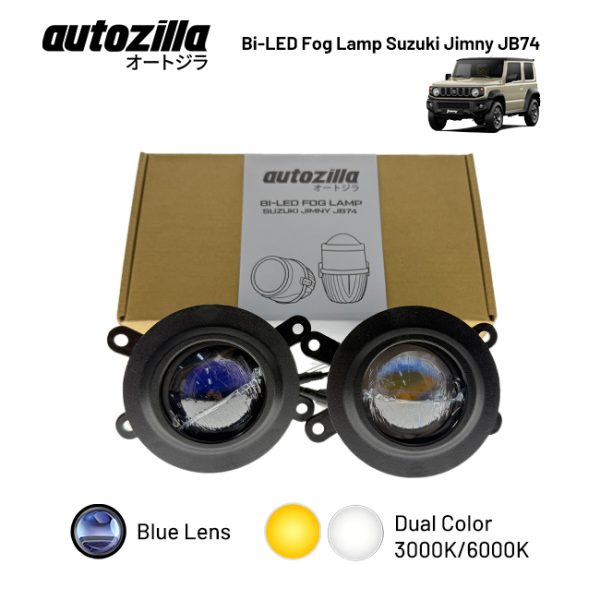 Autozilla Lampu Kabut Suzuki Jimny JB74 Bi-Led Foglamp OEM Dual Color 3000K Putih 6000K Kuning