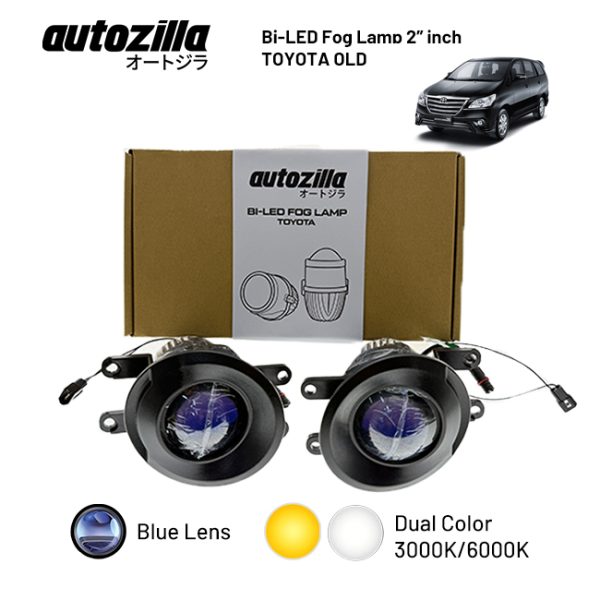 Autozilla Lampu Kabut Toyota Old Bi-Led Foglamp 2 inch OEM Dual Color 3000K Putih 6000K Kuning