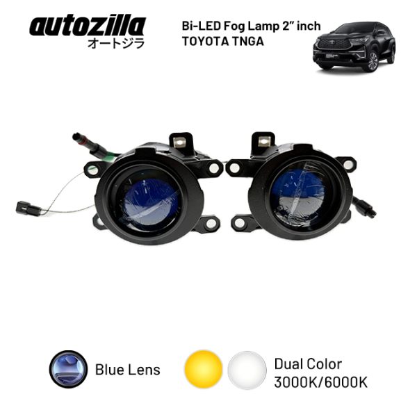 Autozilla Lampu Kabut Toyota TNGA Bi-Led Foglamp 2 inch OEM Dual Color 3000K Putih 6000K Kuning - Gambar 2