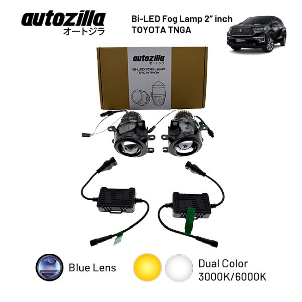 Autozilla Lampu Kabut Toyota TNGA Bi-Led Foglamp 2 inch OEM Dual Color 3000K Putih 6000K Kuning - Gambar 4
