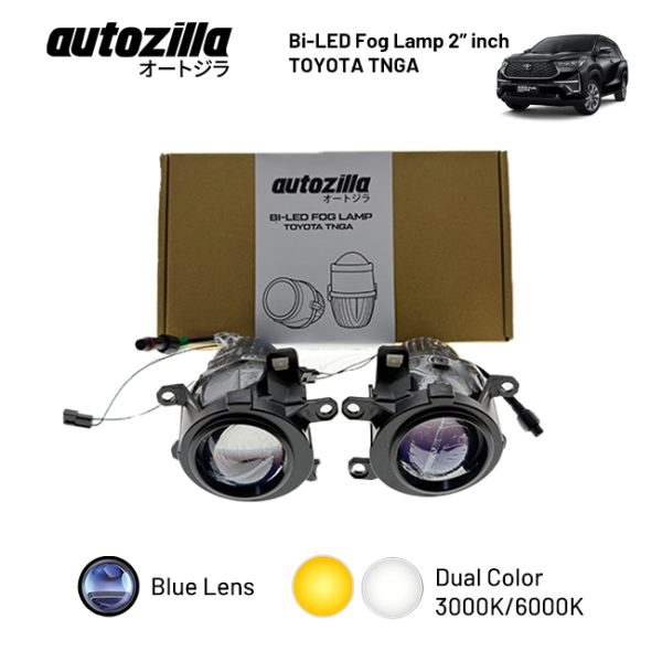 Autozilla Lampu Kabut Toyota TNGA Bi-Led Foglamp 2 inch OEM Dual Color 3000K Putih 6000K Kuning