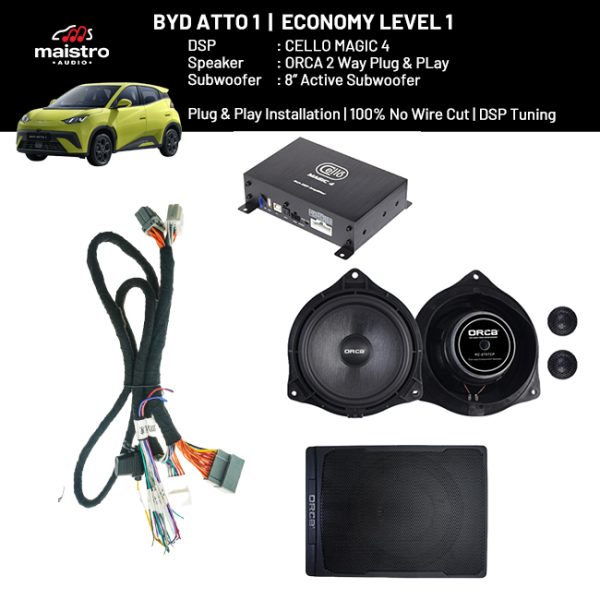 Paket Audio BYD ATTO 1 ECONOMY LEVEL 1 Plug and Play