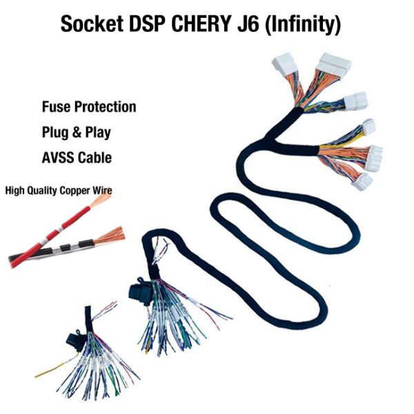 Socket Kabel PNP Processor DSP Amplifier CHERY J6 Infinity