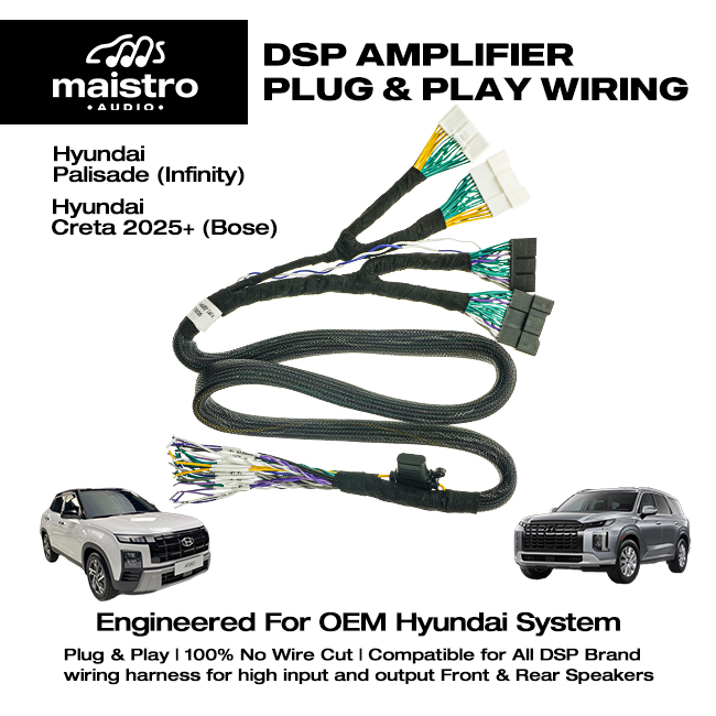 Socket Kabel PNP Processor DSP Amplifier Hyundai Creta Palisade Facelift Infinity Bose Premium Sound - Gambar 2