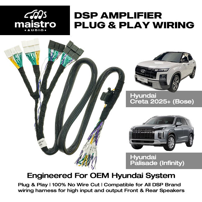 Socket Kabel PNP Processor DSP Amplifier Hyundai Creta Palisade Facelift Infinity Bose Premium Sound