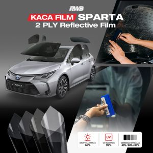 Kaca Film Mobil RWB TITAN Series 2 Ply Sparta Reflective Window Film 40% 60% 80%
