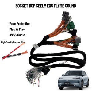 Socket Kabel PNP Processor DSP Amplifier GEELY EX5 Flyme Sound