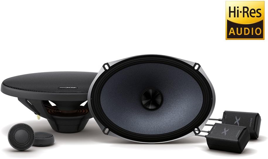 Speaker ALPINE X-S69C 2 Way Split 6x9″ inch Oval Hi-Res Audio