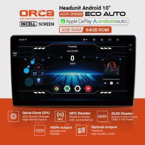 Head Unit Android Orca Eco Auto NFC Series ADR-9988 4/64GB OS 13