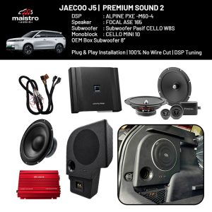 Paket Audio JAECOO J5 Premium Sound 2 (Subwoofer Pasif)