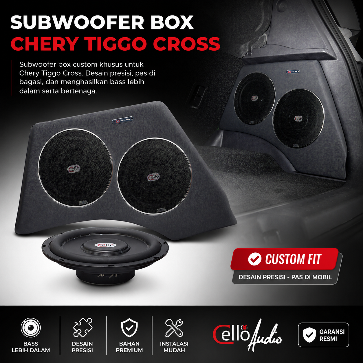 Box Subwoofer 8″ inch OEM Chery Tiggo Cross CSH