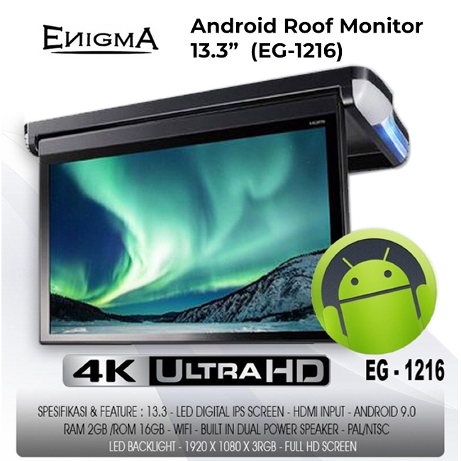 Roof Monitor Plafon Android 13.3" inch ENIGMA EG-1216