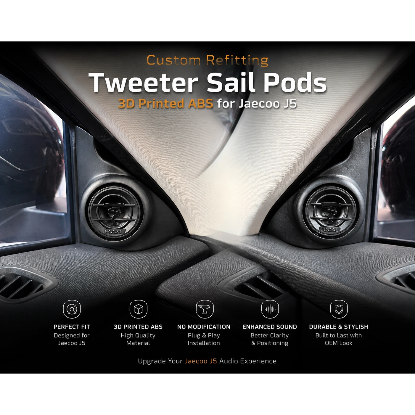 Refitting Tweeter Sail Pods Jaecoo J5