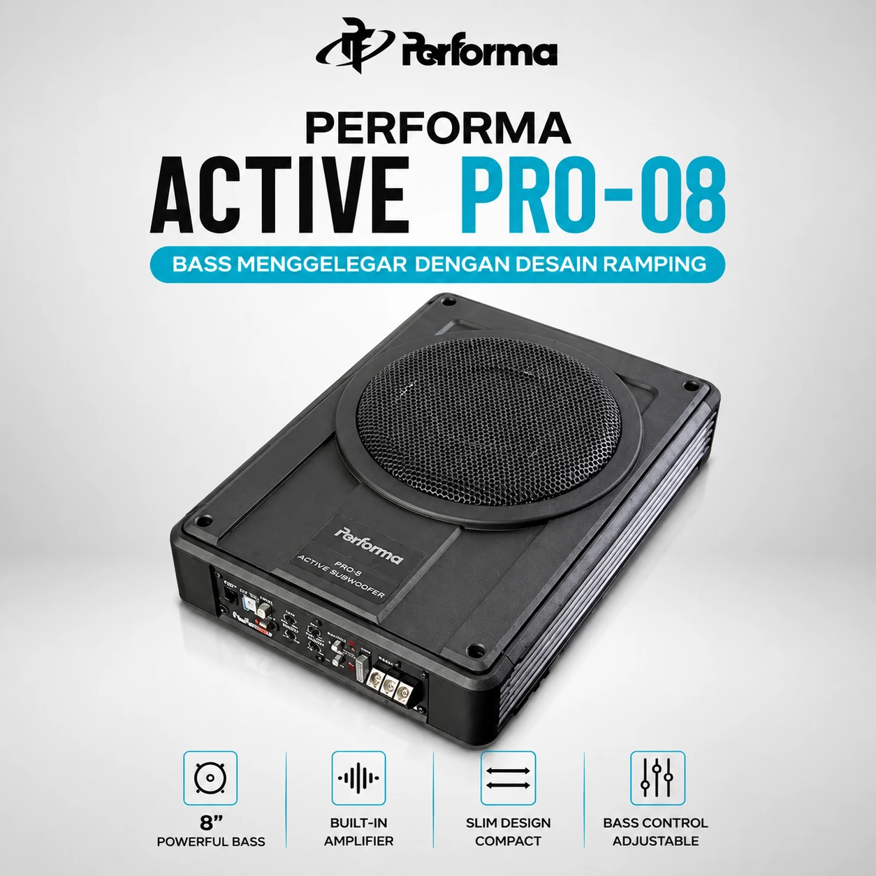 Subwoofer Active Kolong 8″ inch Performa PRO-8 - Gambar 2