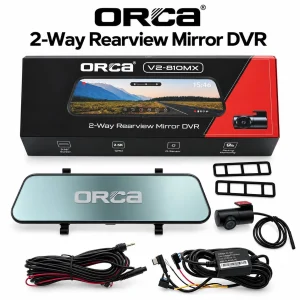 Kamera DVR Mobil 9.66 Inch ORCA V2810MX Dashcam Spion Digital Dual Camera 2 Way Front Rear View 2K HD