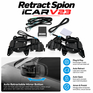 Retract Spion Otomatis iCAR V23 | Auto Folding Mirror Plug & Play