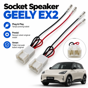 Soket Socket Speaker PNP GEELY EX2 Plug & Play Adapter Connector Speaker OEM Sepasang